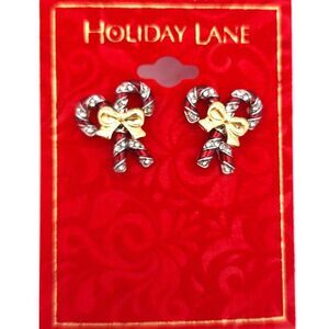 Holiday Lane Christmas Candy Cane Earrings